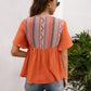 Bohemian Aztec Peasant Short Sleeve Top