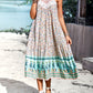 Bohemian Woven Halter Paisley Print Sleeveless Dress