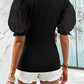 Bohemian Romance Flounce Polka Dot Sleeve Top
