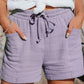 Cotton Linen Wrinkled Casual Mid Waist Shorts