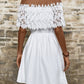 Bohemian Lace Off the Shoulder Mini Dress