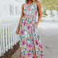 Retro Romance Floral Sleeveless Maxi Dress