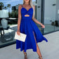 Lindsey Woven Sexy Bow Cutout Maxi Dress