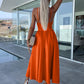 Lindsey Woven Sexy Bow Cutout Maxi Dress