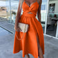 Lindsey Woven Sexy Bow Cutout Maxi Dress