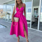 Lindsey Woven Sexy Bow Cutout Maxi Dress
