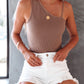 Bohemian Solid Color Knit Asymmetric Top