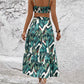 Betsy Boho Summer Leaf Crop Top and Maxi Skirt Outfit