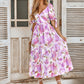 Cara Watercolor Floral Wrap Maxi Dress