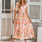 Cara Watercolor Floral Wrap Maxi Dress