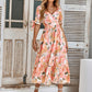 Cara Watercolor Floral Wrap Maxi Dress