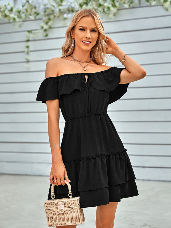Ari Off the Shoulder Ruffled Short Dress