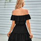 Ari Off the Shoulder Ruffled Short Dress