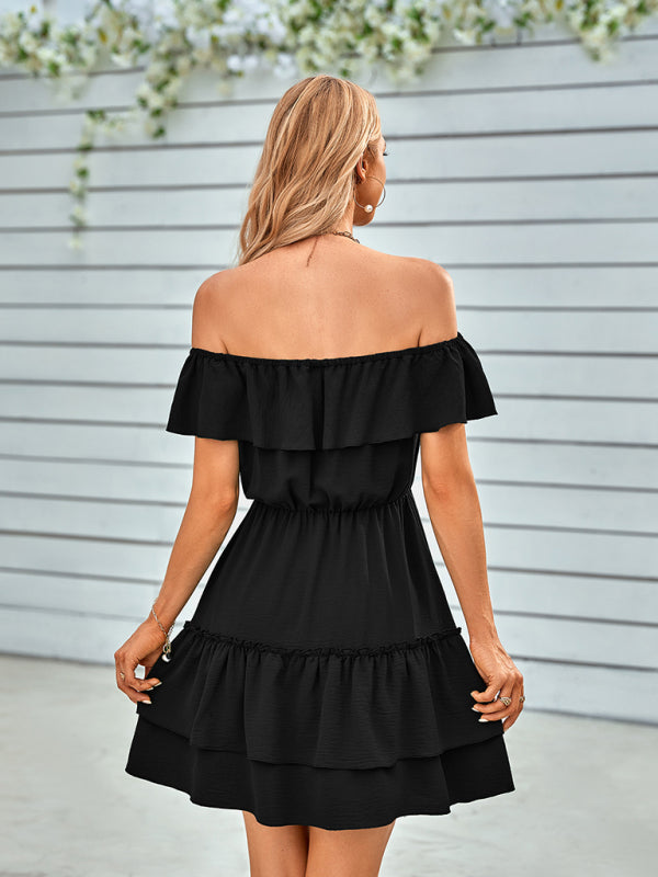 Ari Off the Shoulder Ruffled Short Dress