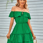 Ari Off the Shoulder Ruffled Short Dress