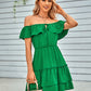 Ari Off the Shoulder Ruffled Short Dress