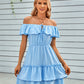 Ari Off the Shoulder Ruffled Short Dress