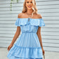 Ari Off the Shoulder Ruffled Short Dress