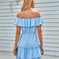 Ari Off the Shoulder Ruffled Short Dress