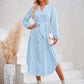 Devin Bohemian Striped Tie Waist Shirt Dress