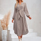 Devin Bohemian Striped Tie Waist Shirt Dress