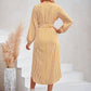 Devin Bohemian Striped Tie Waist Shirt Dress