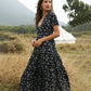 Kaitlyn Floral Ruffle Bohemian Maxi Dress