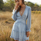 Jillian Boho Chiffon Floral Long Sleeve Mini DressJillian Boho Chiffon Floral Long Sleeve Mini Dress