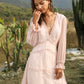 Jillian Boho Chiffon Floral Long Sleeve Mini Dress