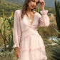 Jillian Boho Chiffon Floral Long Sleeve Mini DressJillian Boho Chiffon Floral Long Sleeve Mini Dress