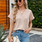 Casual Bohemian V-Neck Button Cardigan Blouse