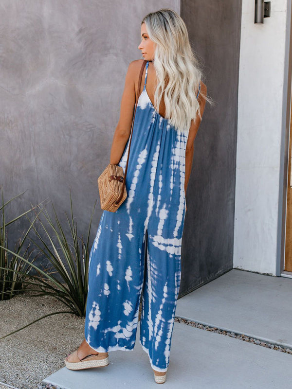 Boho Tie Dye Loose Casual Jumpsuit