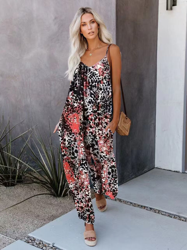 Boho Tie Dye Loose Casual Jumpsuit