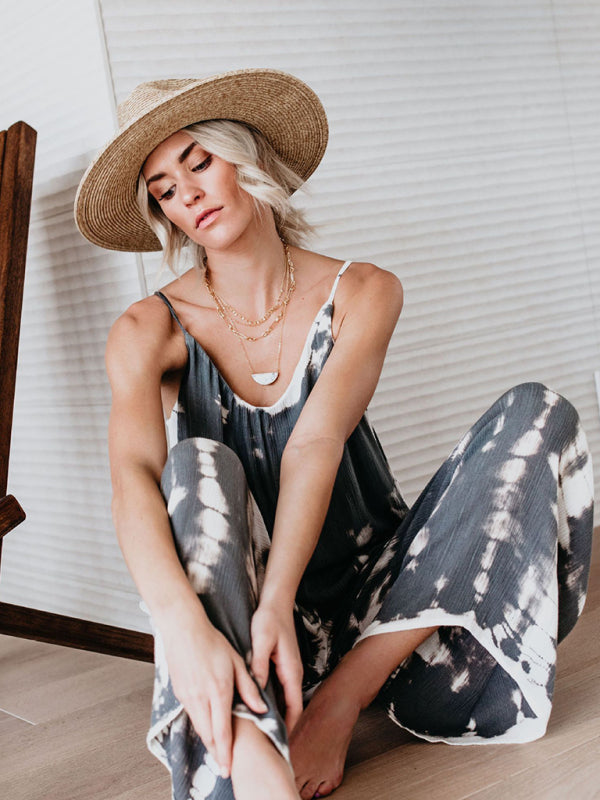 Boho Tie Dye Loose Casual Jumpsuit
