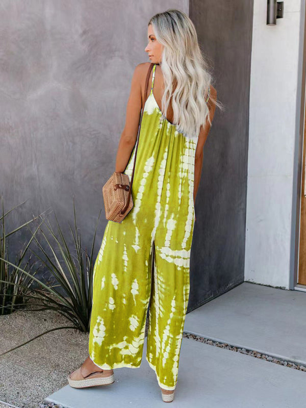 Boho Tie Dye Loose Casual Jumpsuit