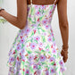 Darcy Bohemian Floral Painting Flounce Mini Dress