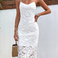 Jessica White Bohemian Lace Elegant Evening Midi Dress