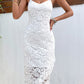 Jessica White Bohemian Lace Elegant Evening Midi Dress