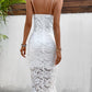 Jessica White Bohemian Lace Elegant Evening Midi Dress