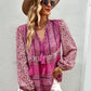 Boho Paisley Long Sleeve Babydoll Blouse