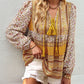 Boho Paisley Long Sleeve Babydoll Blouse