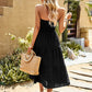 Hillary Boho Strapless Smocked Tube Top Ruffle Midi Dress
