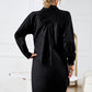 Boho Long Sleeve Collared Button Up Shirt Dress