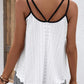 Bohemian Black and White Double Strap Cami Top
