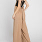 Boho Trendy Overall Tie Back Strap Jumpsuit with Pockets