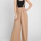 Boho Trendy Overall Tie Back Strap Jumpsuit with Pockets
