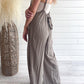 Boho Trendy Overall Tie Back Strap Jumpsuit with Pockets