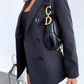 Fall Long Sleeve Double Breasted Button Front Career Jacket