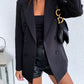 Fall Long Sleeve Double Breasted Button Front Career Jacket