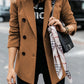 Fall Long Sleeve Double Breasted Button Front Career Jacket